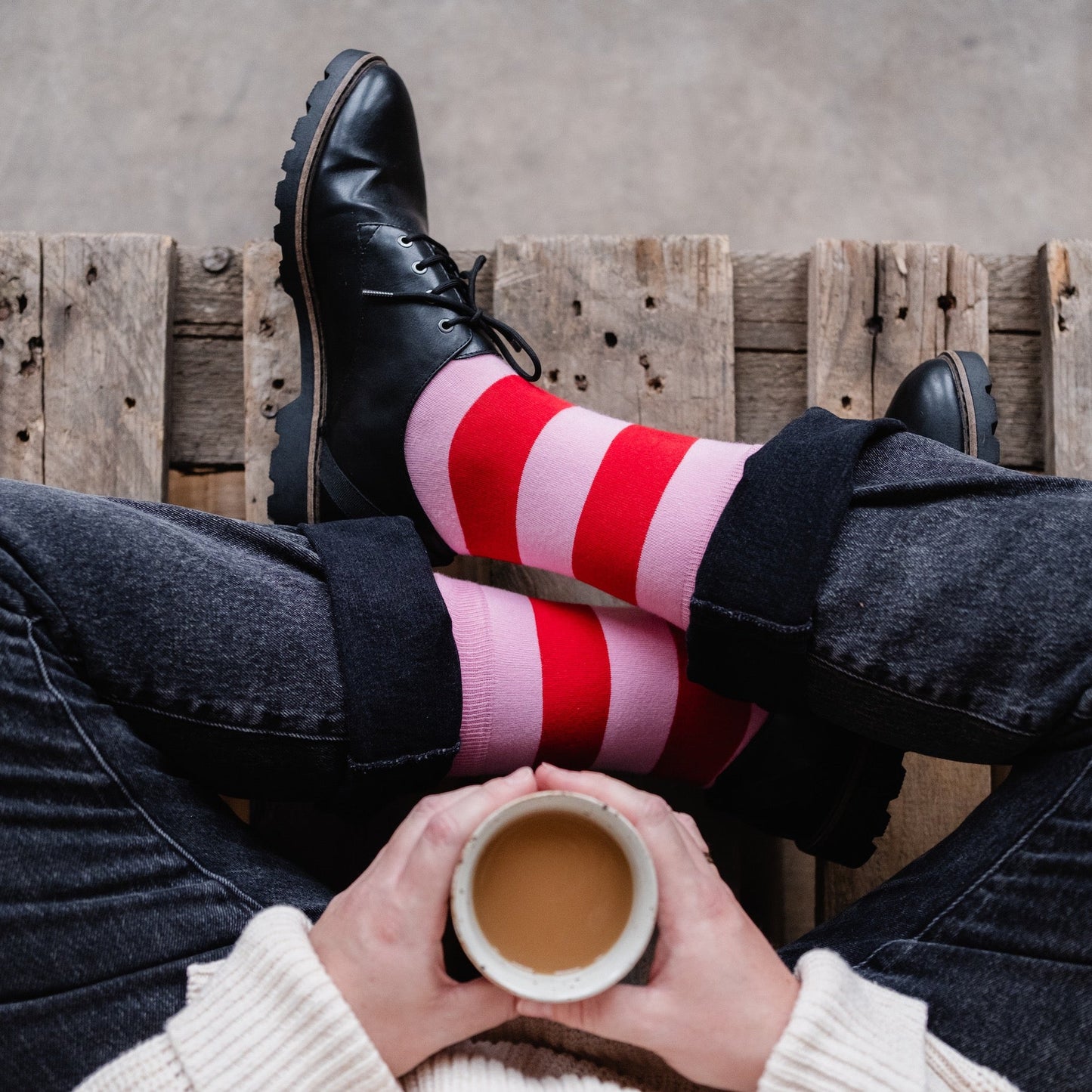 Socken gestreift