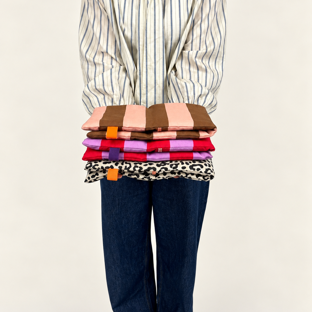 Körnerkissen Stripes – Braun
