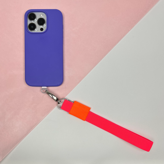 Phone Strap - Pink / Neon Orange