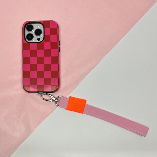 Phone Strap - Rosa / Neon Orange