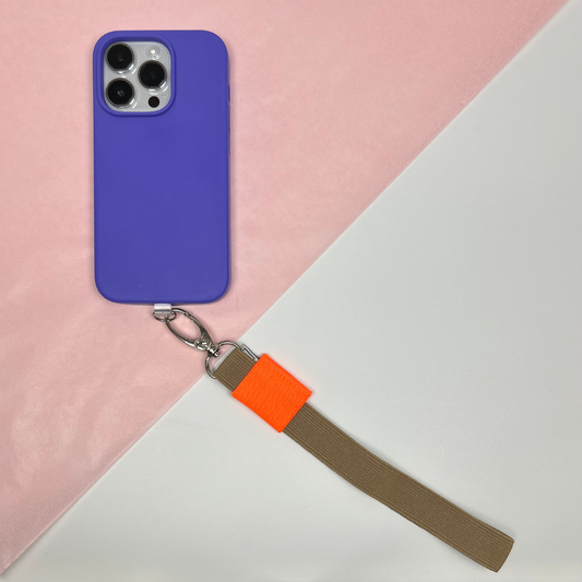 Phone Strap - Sand / Neon Orange