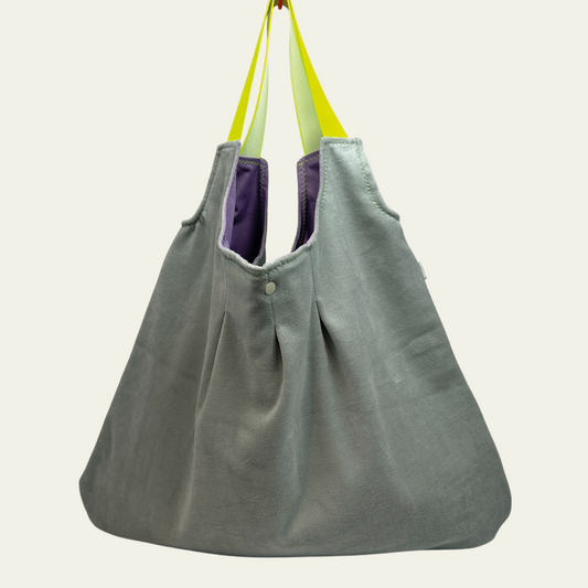 Shopper Nicky Velours - Seegras