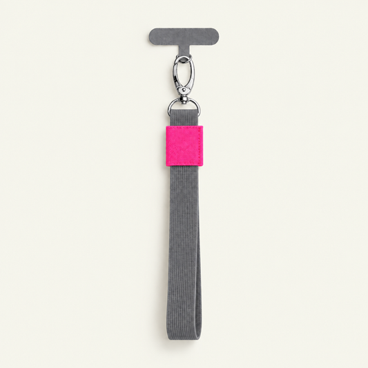 Phone Strap – Grau | Neonpink