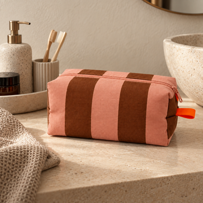 Travel Bag Stripes - Braun