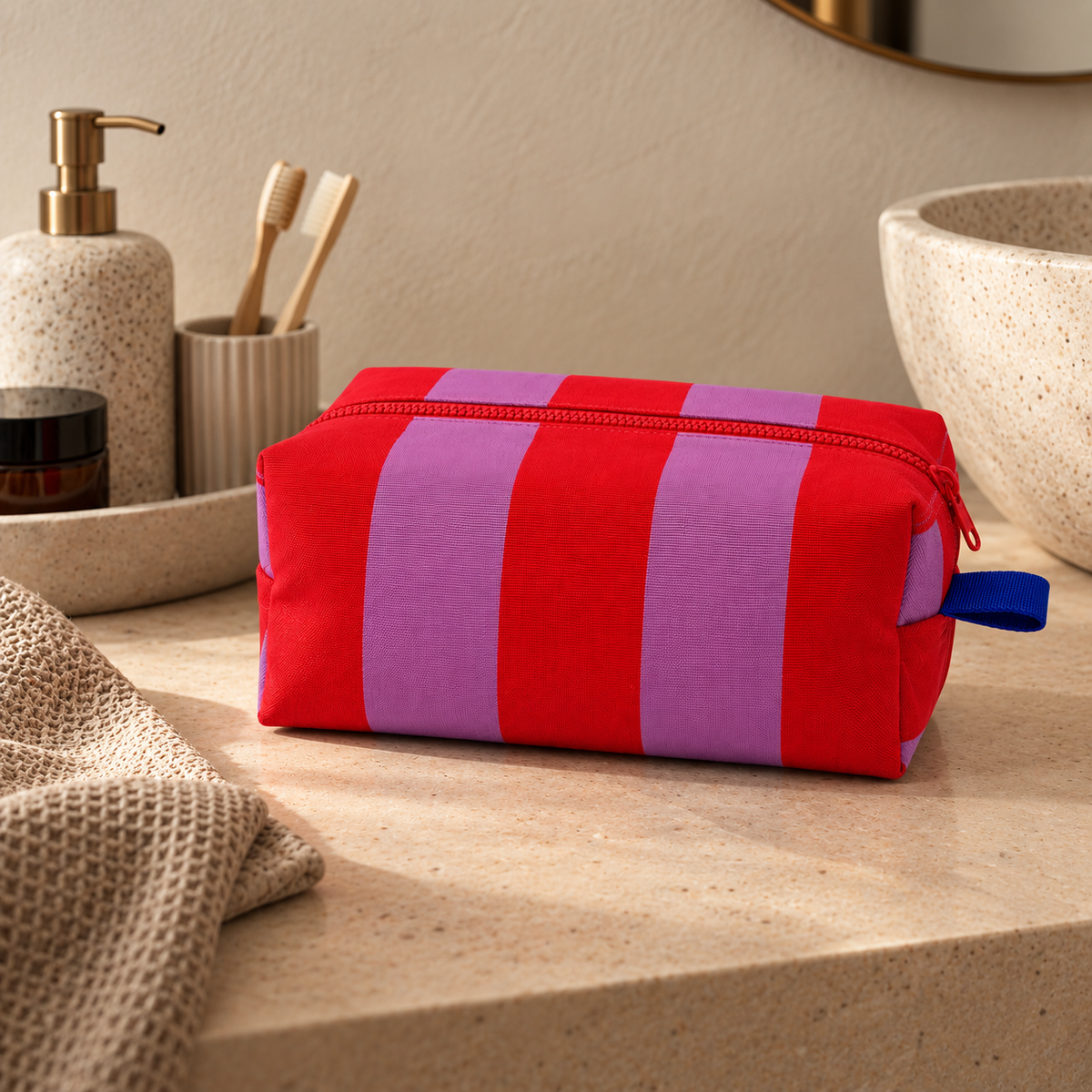 Travel Bag Stripes – Rot