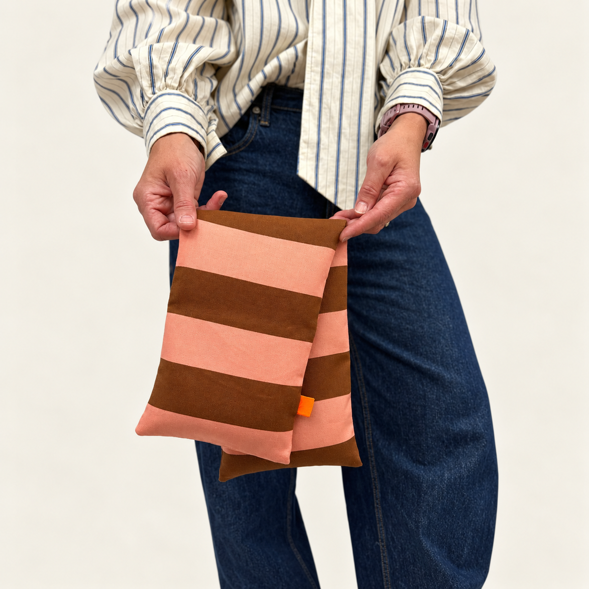 Körnerkissen Stripes – Braun