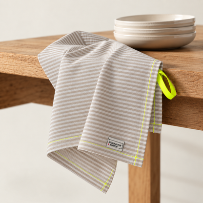 Geschirrtuch BW-Leinen – Sand Stripes
