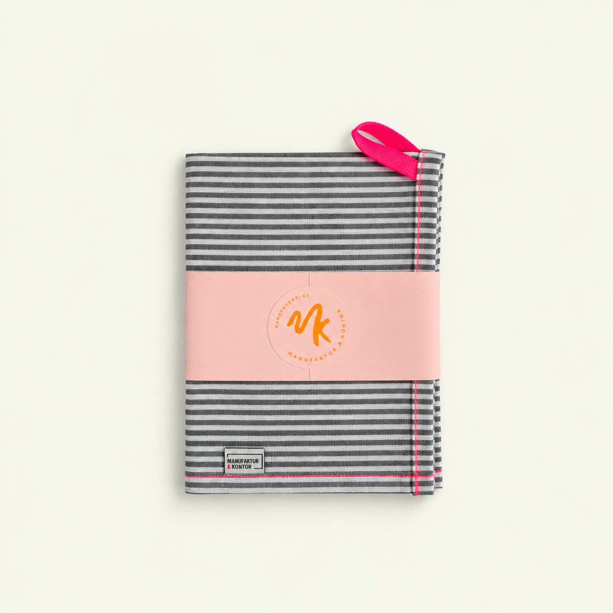 Geschirrtuch BW-Leinen Mix – Grau Stripes