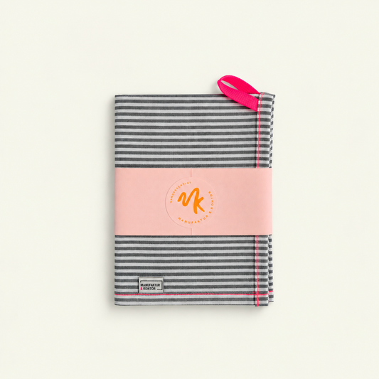 Geschirrtuch BW-Leinen Mix – Grau Stripes