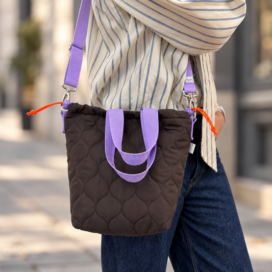 Padded Bag – Braun | Flieder