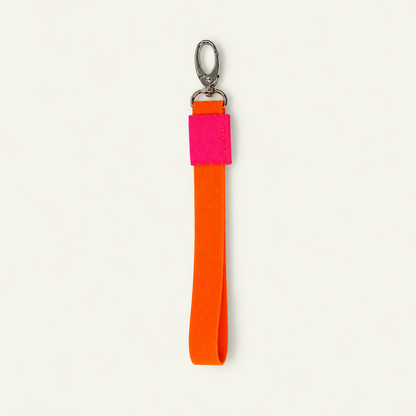 Key Strap - Orange / Neon Pink