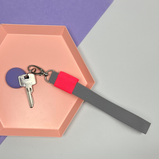 Key Strap - Grau / Neon Pink