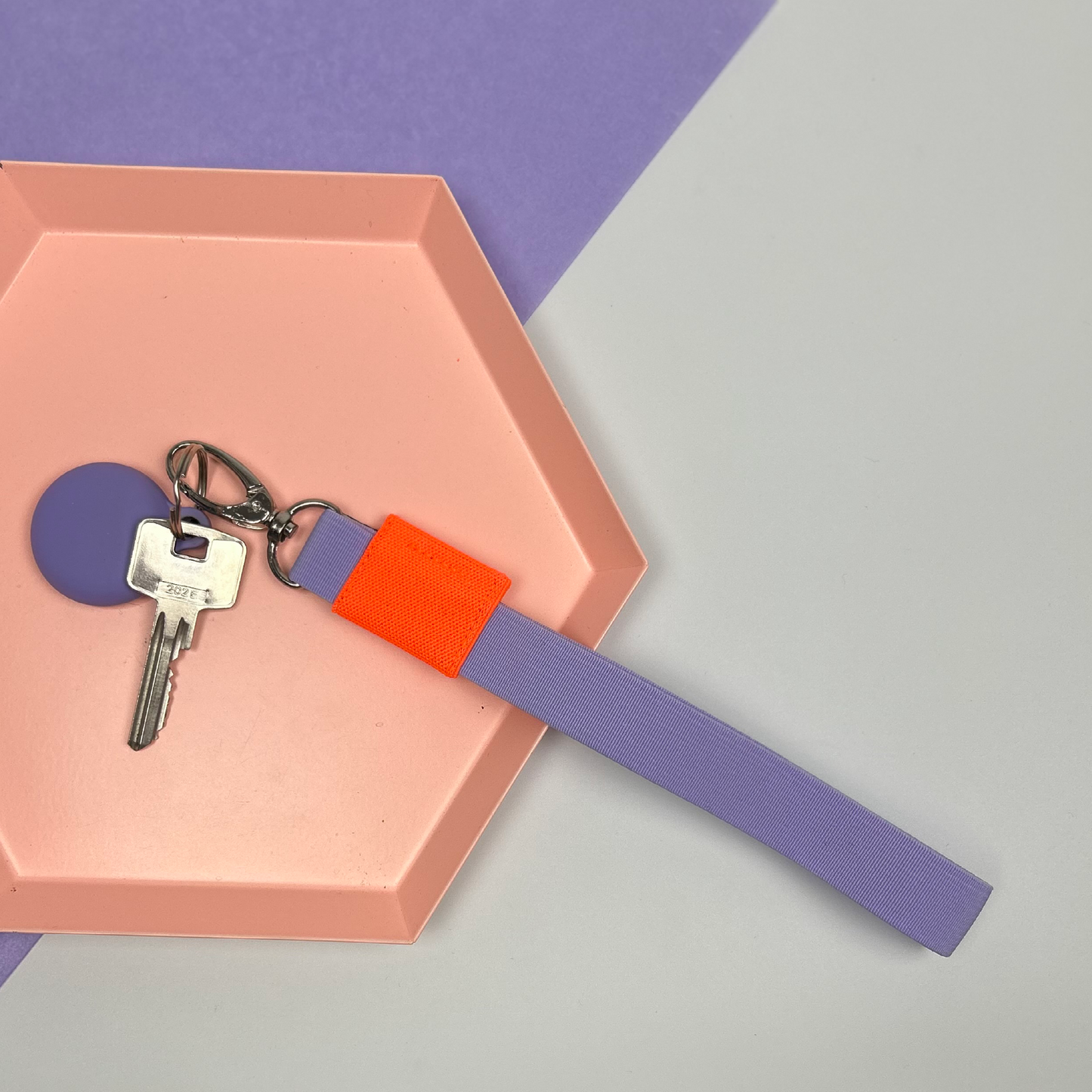 Key Strap - Flieder / Neon Orange