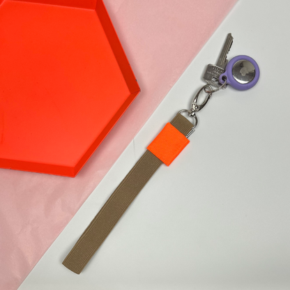Key Strap - Sand / Neon Orange