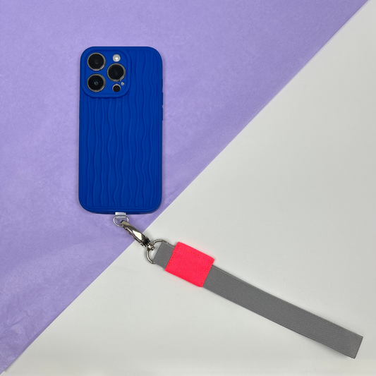 Phone Strap - Grau / Neon Pink