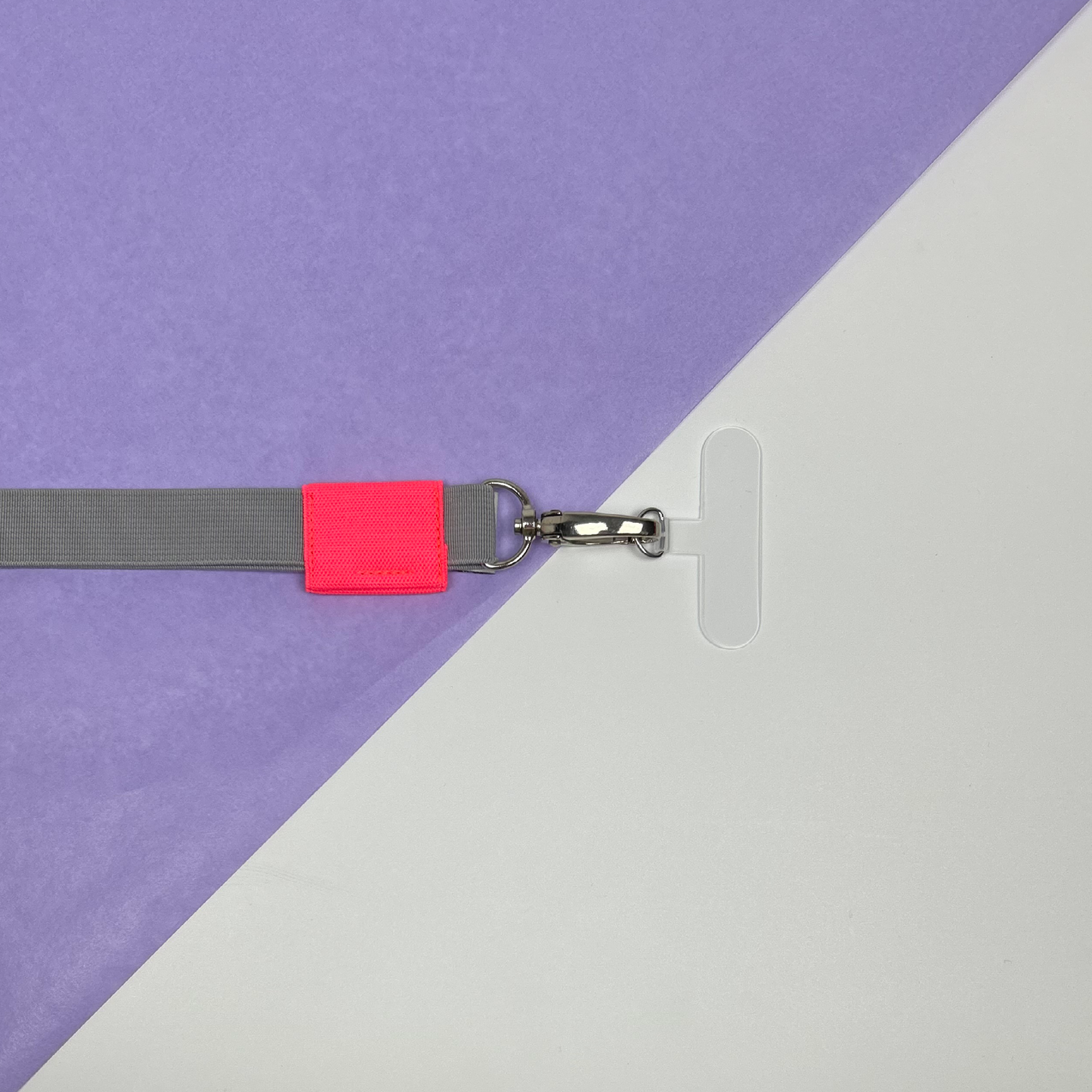 Phone Strap - Grau / Neon Pink