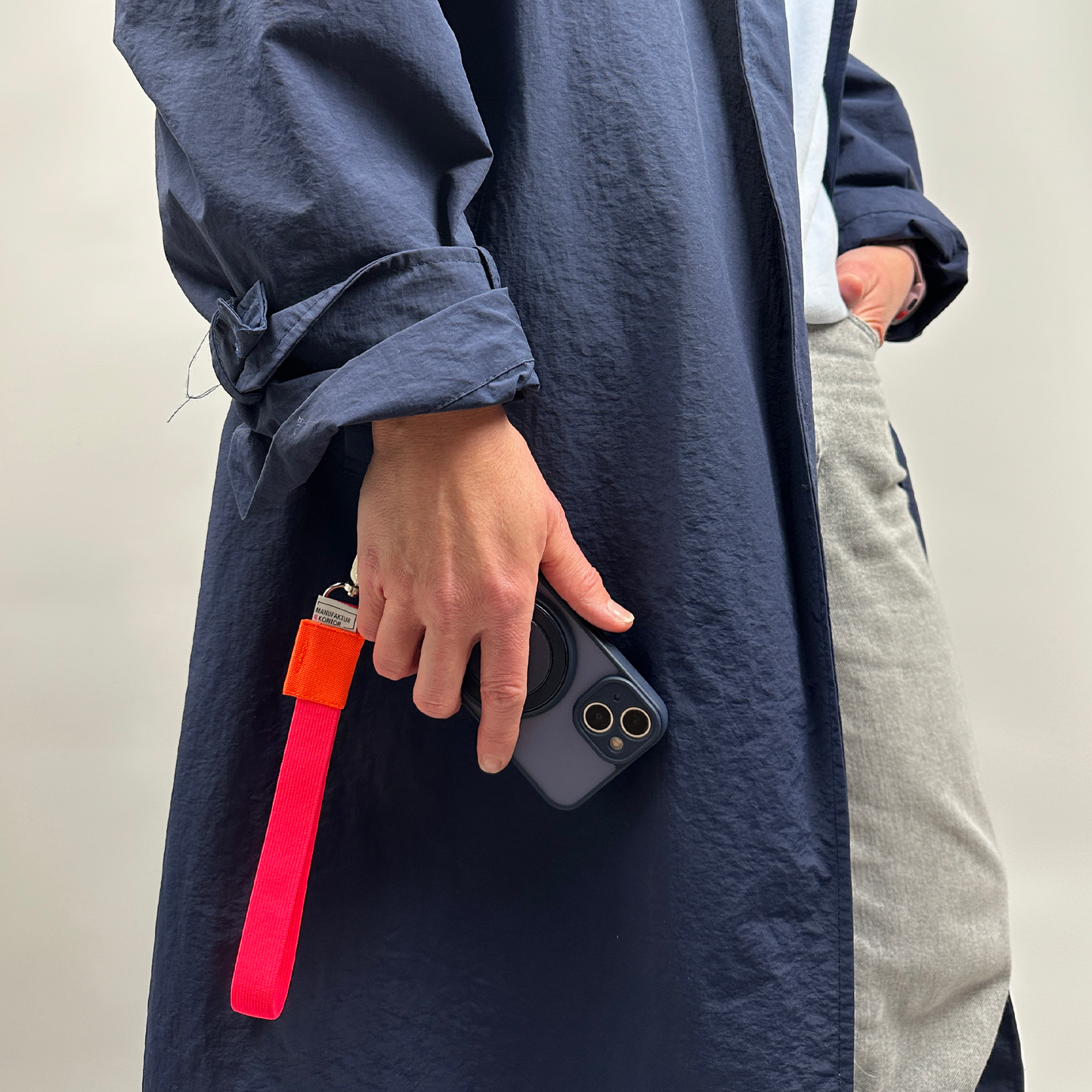 Phone Strap - Pink / Neon Orange