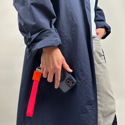 Phone Strap - Pink / Neon Orange