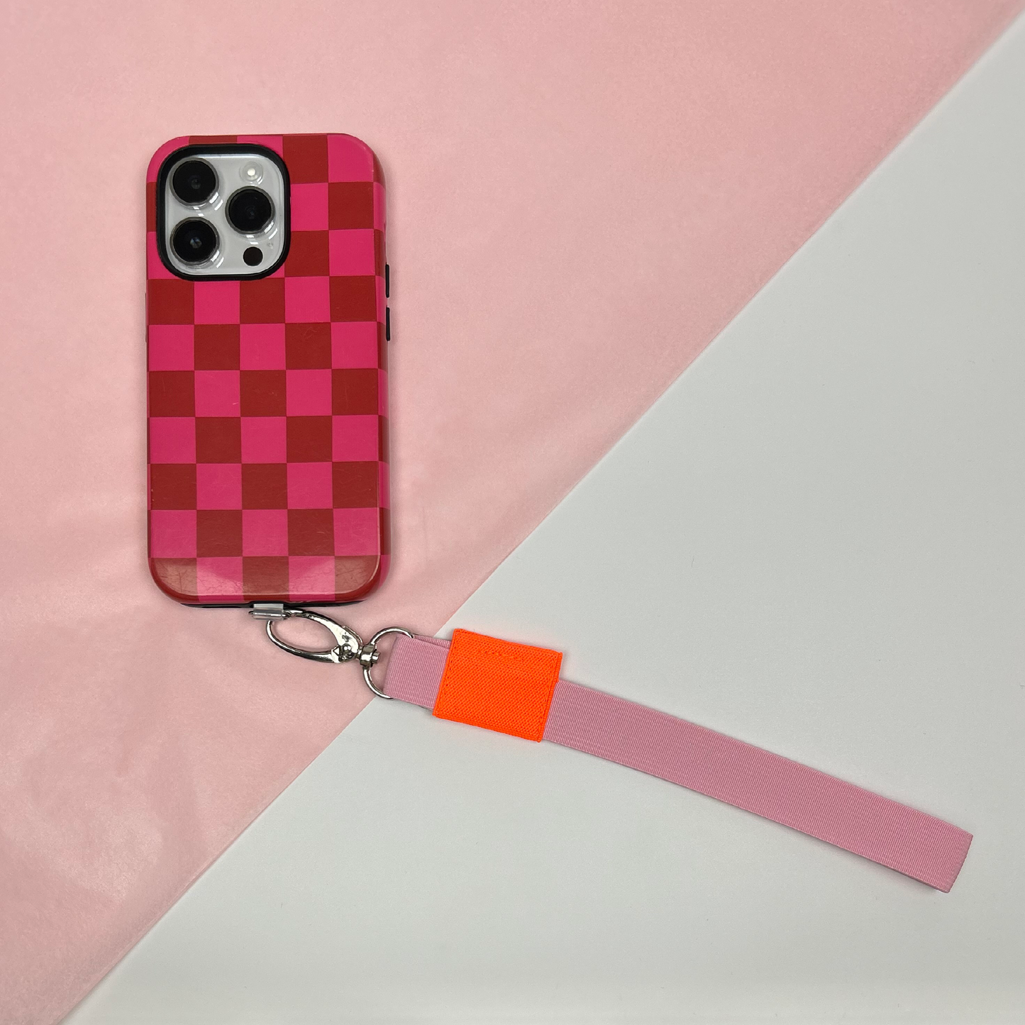 Phone Strap - Rosa / Neon Orange