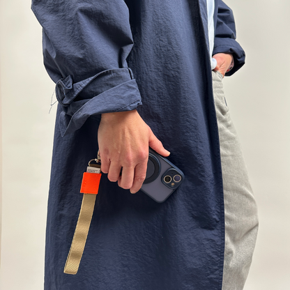 Phone Strap - Sand / Neon Orange