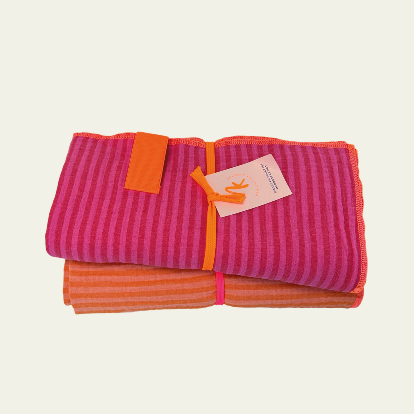Tuch Musselin - Stripe Orange